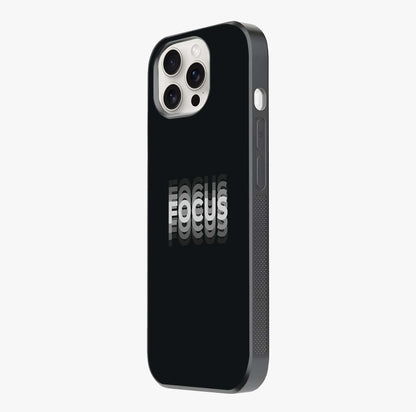 Focus Mode On Glass Case photographed in natural light showing reflective finish and design depth.