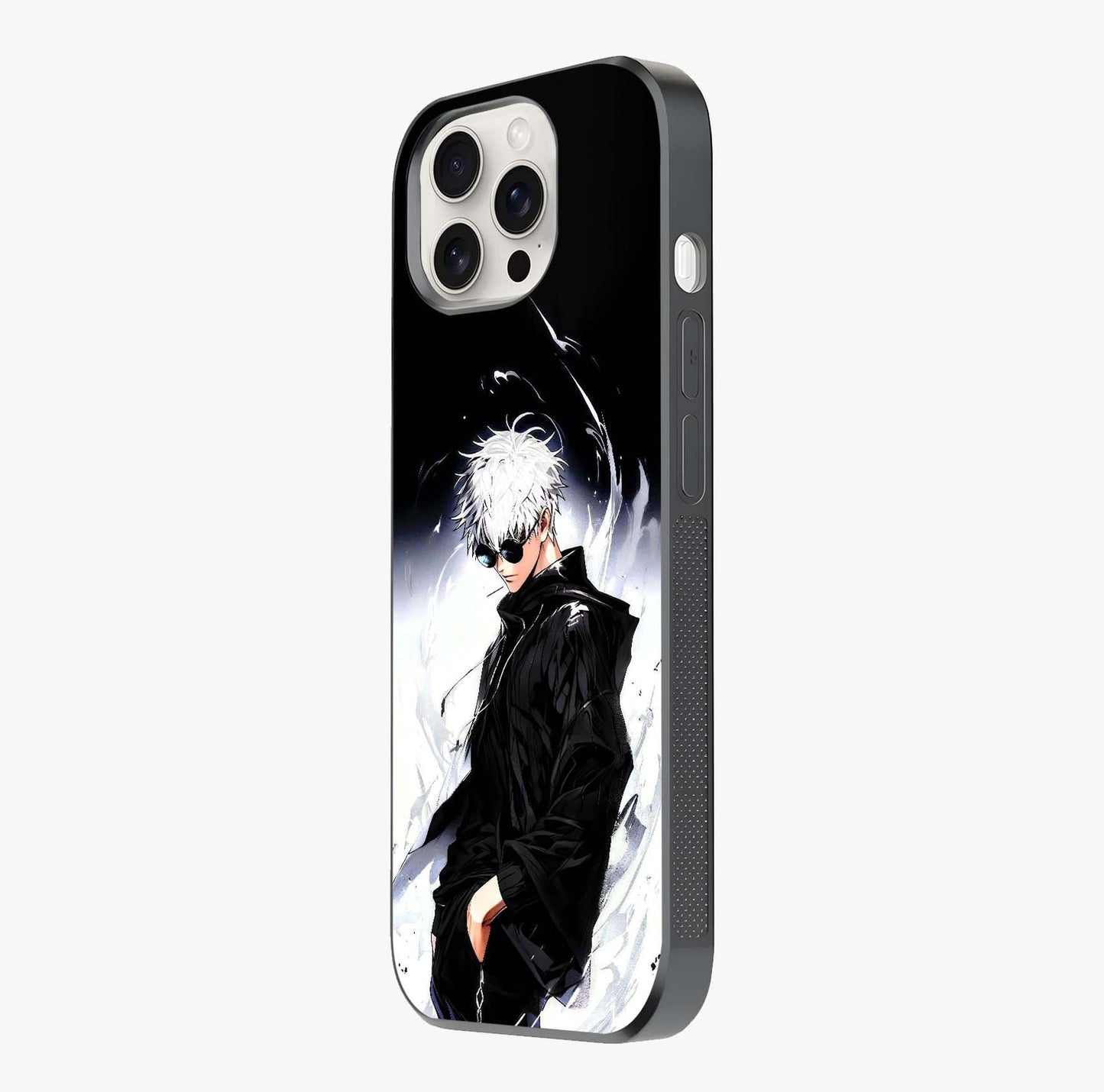 Limitless Shadow King Glass Case photographed in natural light showing reflective finish and design depth.