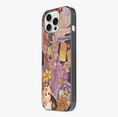 Magical Tangled Dream Glass Case photographed in natural light showing reflective finish and design depth.