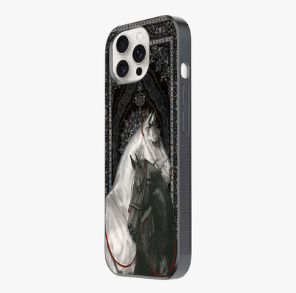 Majestic Ride Legacy Glass Case photographed in natural light showing reflective finish and design depth.