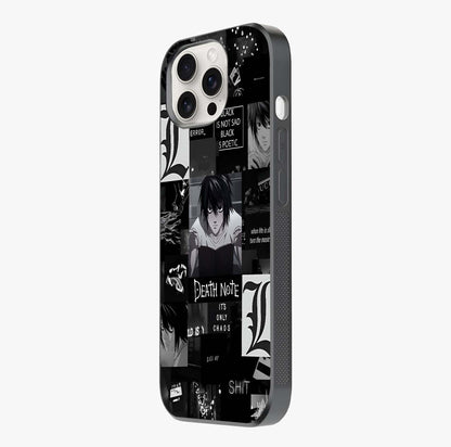 Midnight Chaos Mind Glass Case photographed in natural light showing reflective finish and design depth.