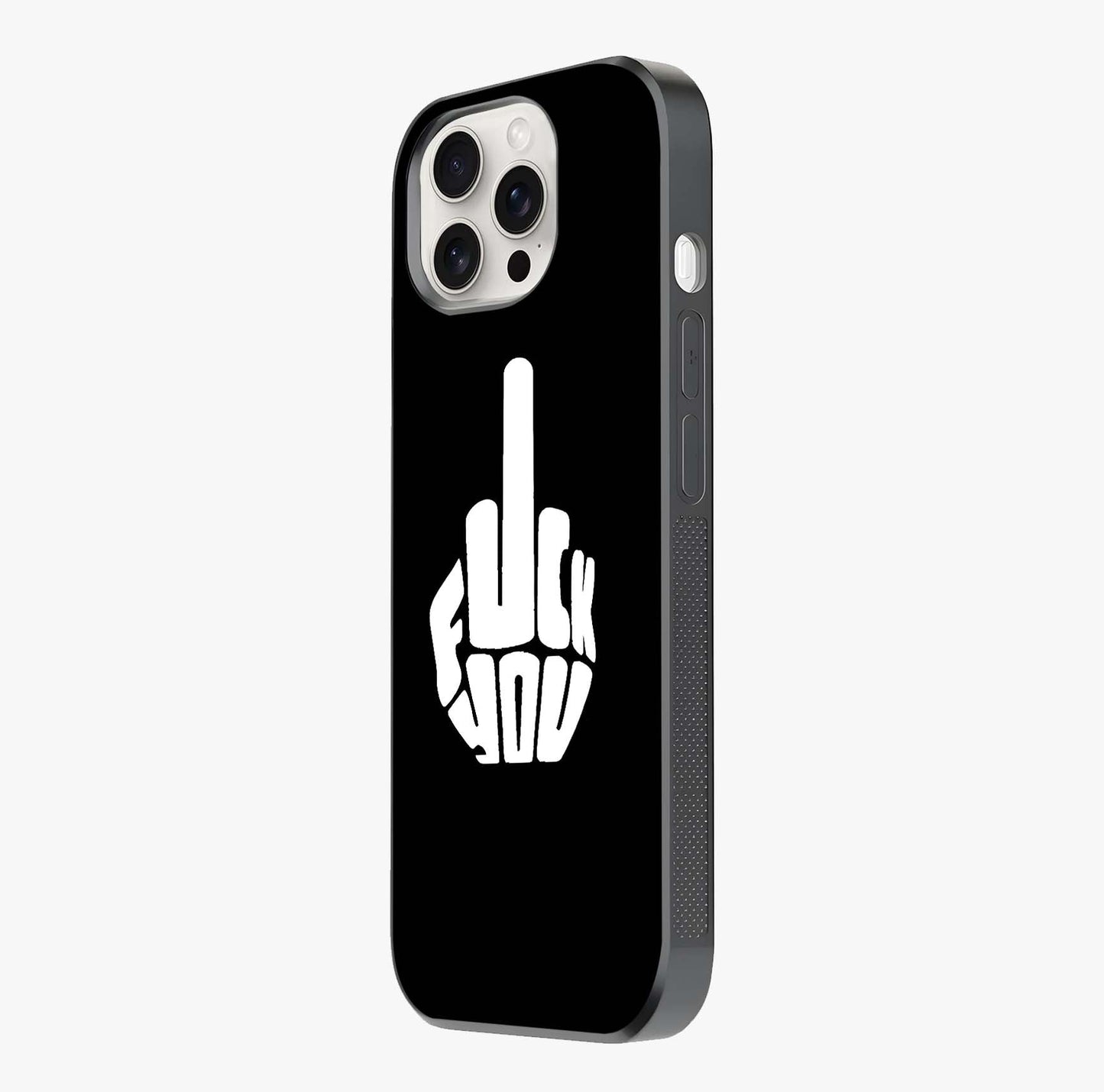Rebel Mode On Glass Case photographed in natural light showing reflective finish and design depth.