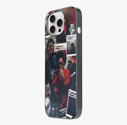The Weeknd Glass Case photographed in natural light showing reflective finish and design depth.