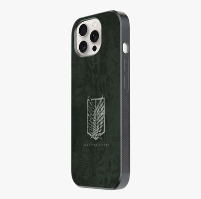 Wings Of Freedom Glass Case photographed in natural light showing reflective finish and design depth.