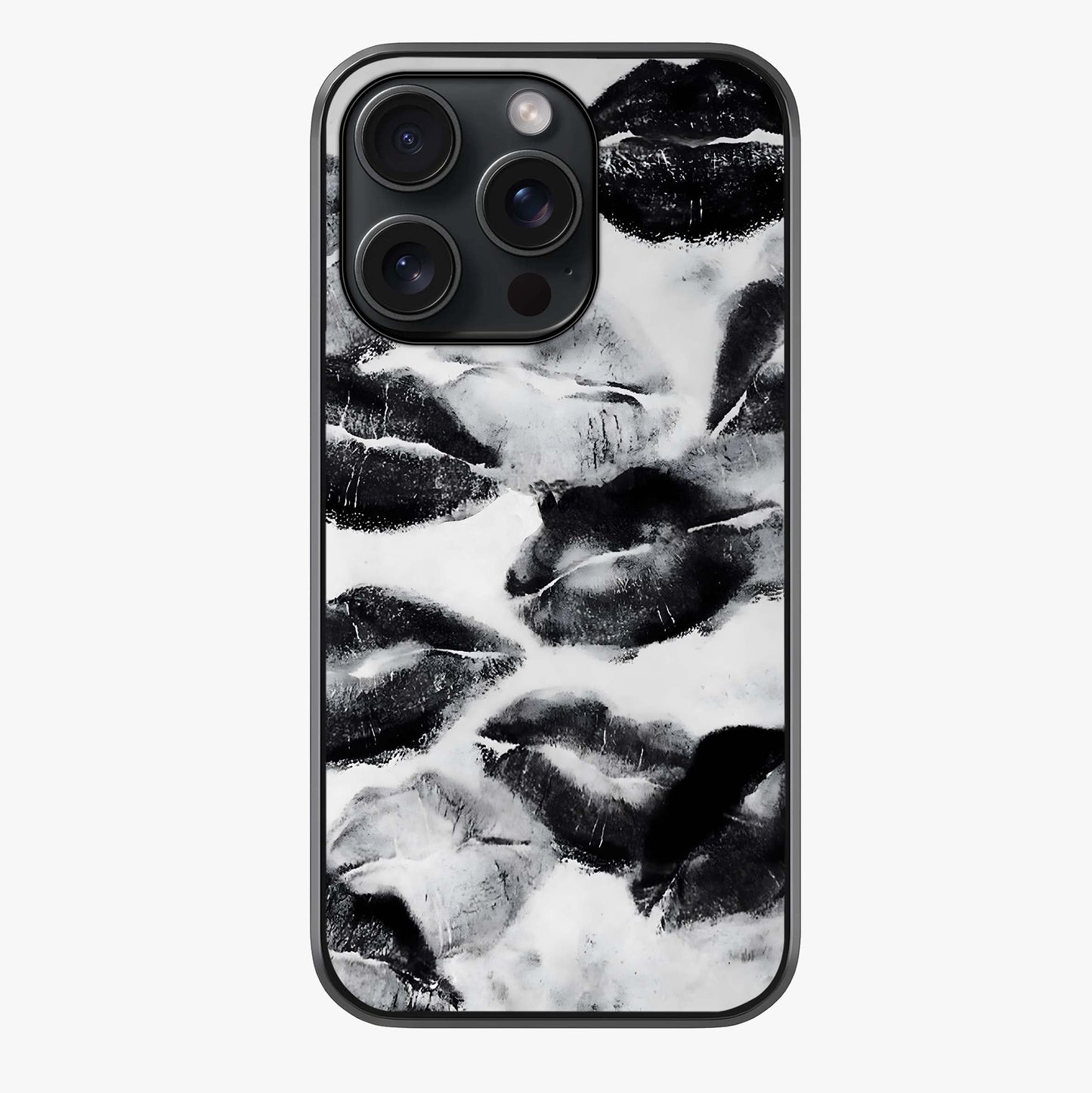 Midnight Kiss Marks Glass Case showing full back design in clean flat view with glossy glass finish.