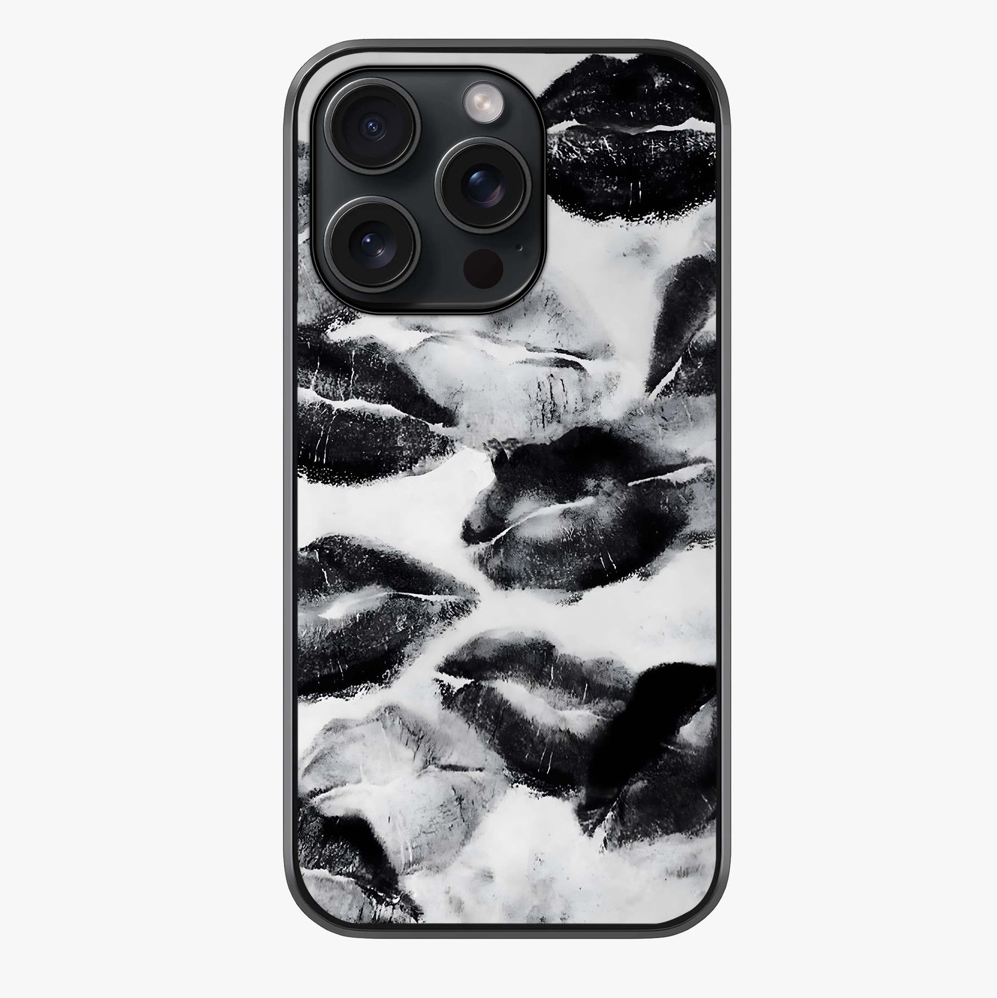 Midnight Kiss Marks Glass Case showing full back design in clean flat view with glossy glass finish.