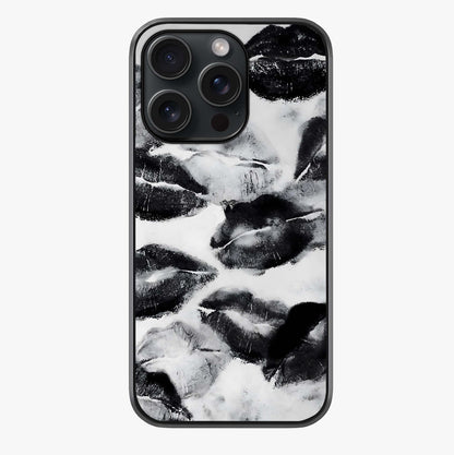 Midnight Kiss Marks Glass Case showing full back design in clean flat view with glossy glass finish.