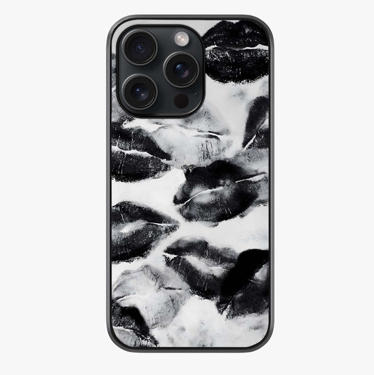 Midnight Kiss Marks Glass Case showing full back design in clean flat view with glossy glass finish.