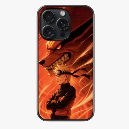 Nine Tails Legacy Glass Case showing full back design in clean flat view with glossy glass finish.