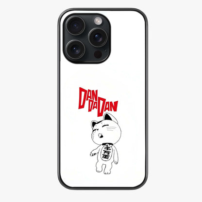 Playful Spirit Charm Glass Case showing full back design in clean flat view with glossy glass finish.