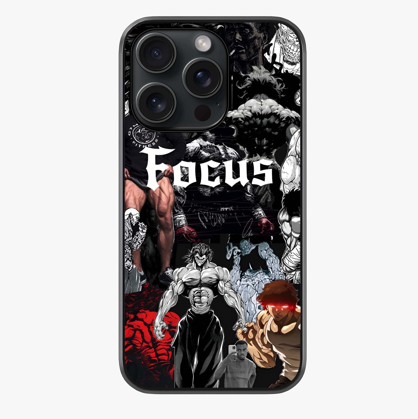 Relentless Power Focus Glass Case showing full back design in clean flat view with glossy glass finish.