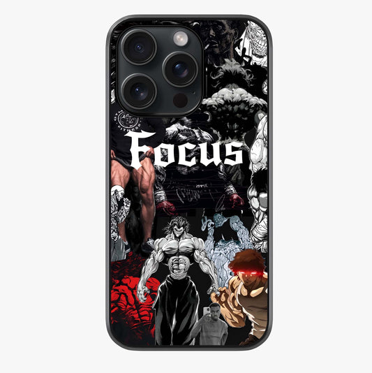 Relentless Power Focus Glass Case showing full back design in clean flat view with glossy glass finish.