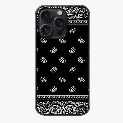 Retro Rebel Threads Glass Case showing full back design in clean flat view with glossy glass finish.