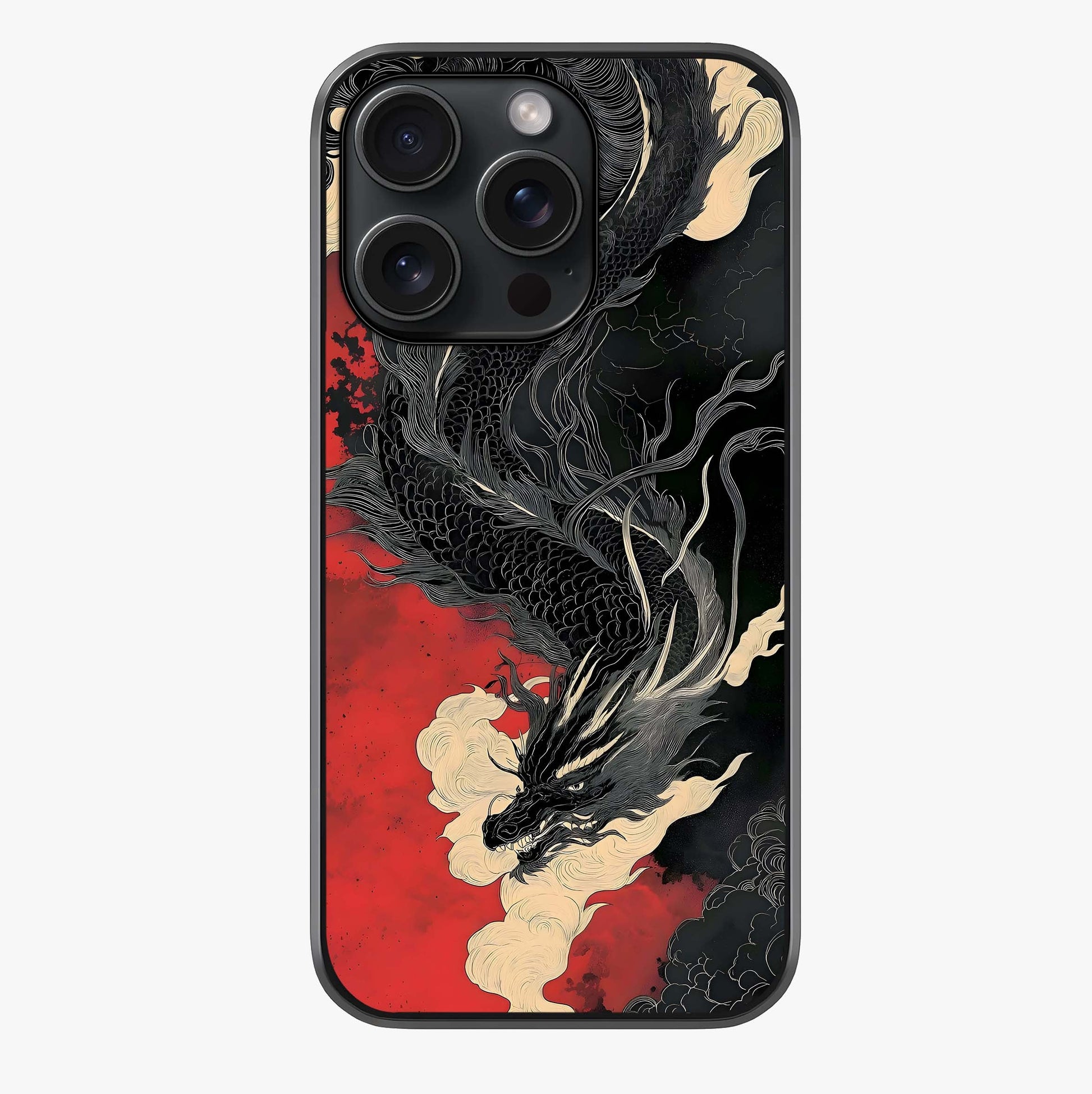 Shadow Dragon Fury Glass Case showing full back design in clean flat view with glossy glass finish.