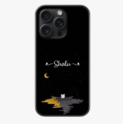 Silent Night Row Glass Case showing full back design in clean flat view with glossy glass finish.