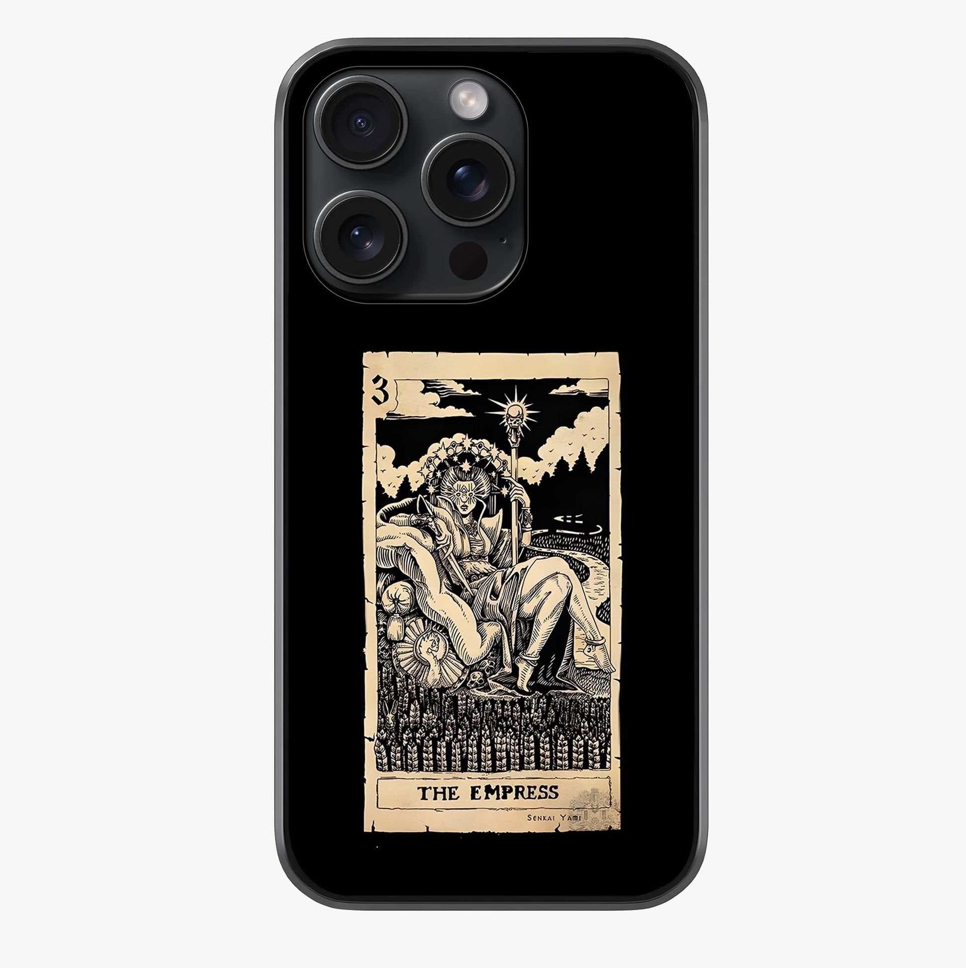 The Empress Glass Case showing full back design in clean flat view with glossy glass finish.