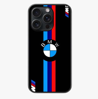 Turbo Bmw Beast Glass Case showing full back design in clean flat view with glossy glass finish.