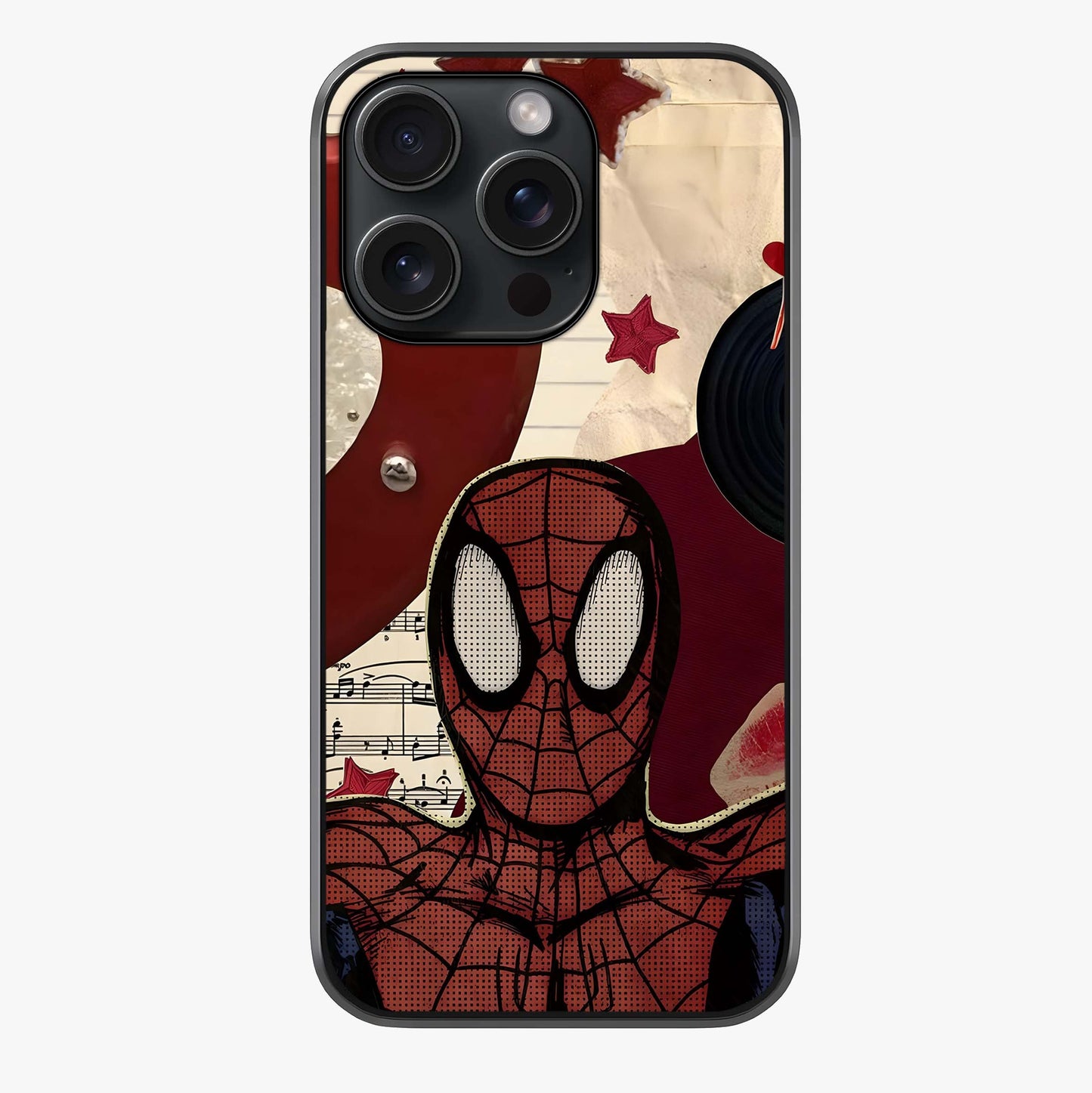 Web Warrior Vibes Glass Case showing full back design in clean flat view with glossy glass finish.