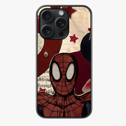 Web Warrior Vibes Glass Case showing full back design in clean flat view with glossy glass finish.