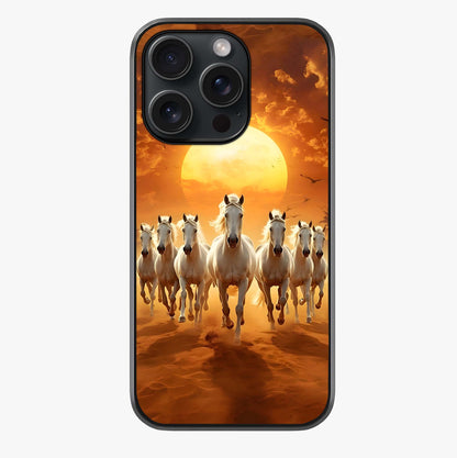 Wild Sunset Majesty Glass Case showing full back design in clean flat view with glossy glass finish.