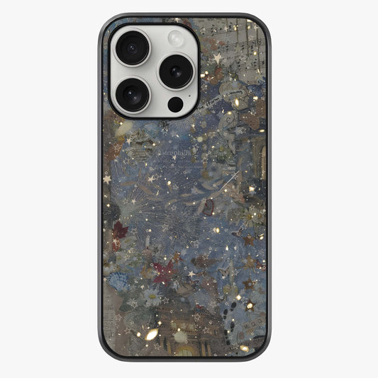 Aesthetic Astrolophia Glass Case showing full back design in clean flat view with glossy glass finish.