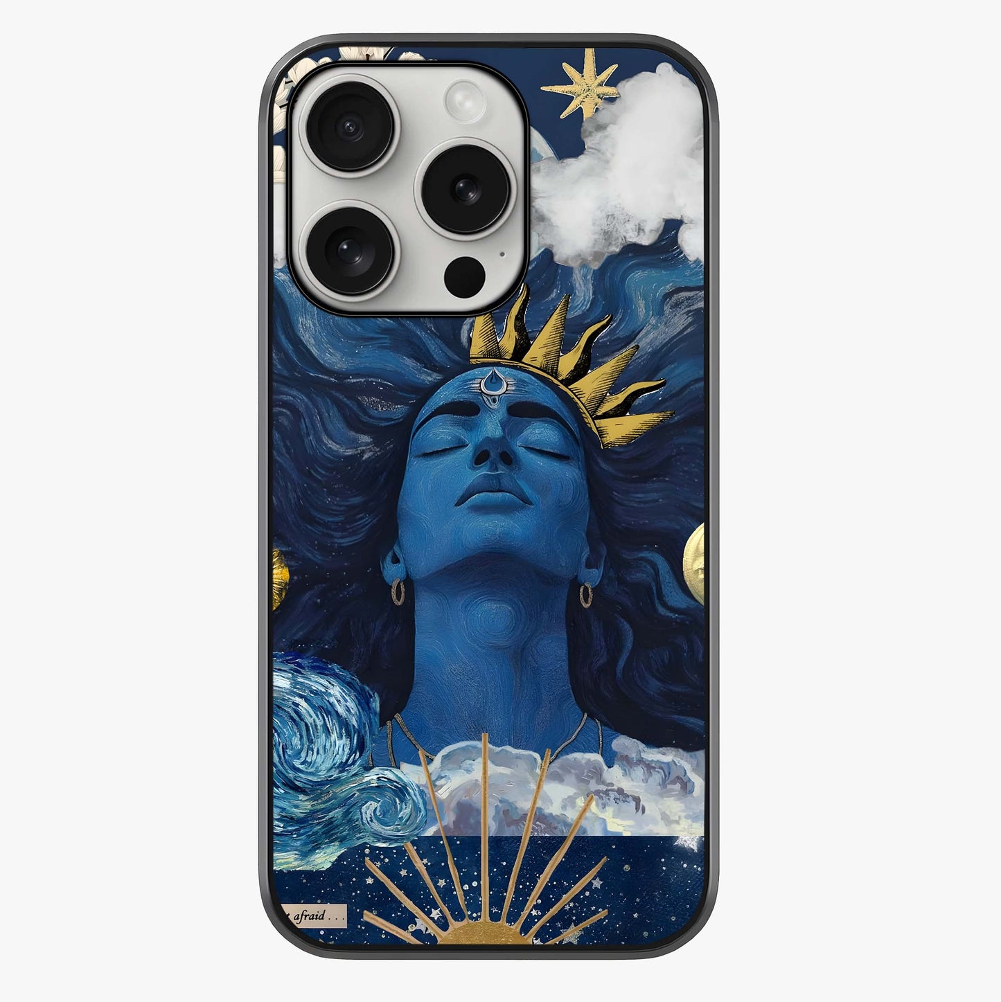 Aesthetic Lord Shiva Glass Case showing full back design in clean flat view with glossy glass finish.