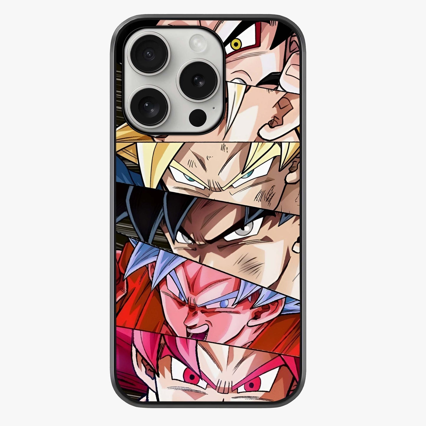 Anime Character Glass Case showing full back design in clean flat view with glossy glass finish.