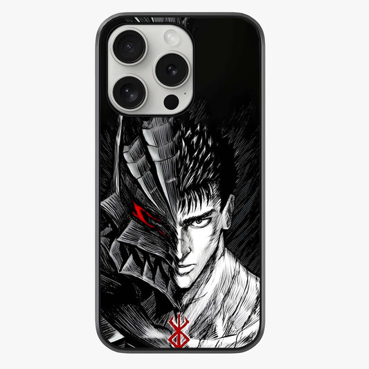 Berserker Blood Oath Glass Case showing full back design in clean flat view with glossy glass finish.