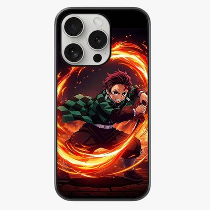 Blazing Sword Resolve Glass Case showing full back design in clean flat view with glossy glass finish.
