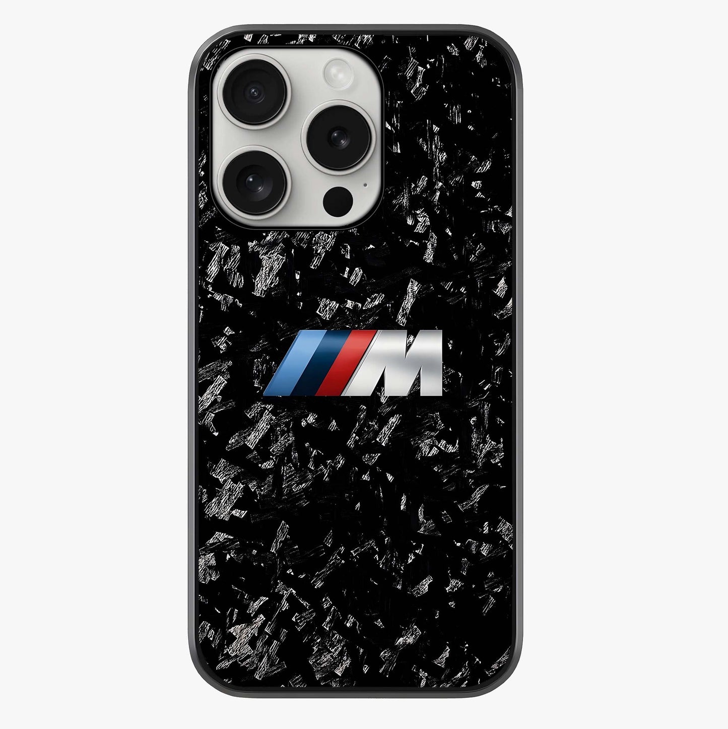 Carbon Speed Mark Glass Case showing full back design in clean flat view with glossy glass finish.