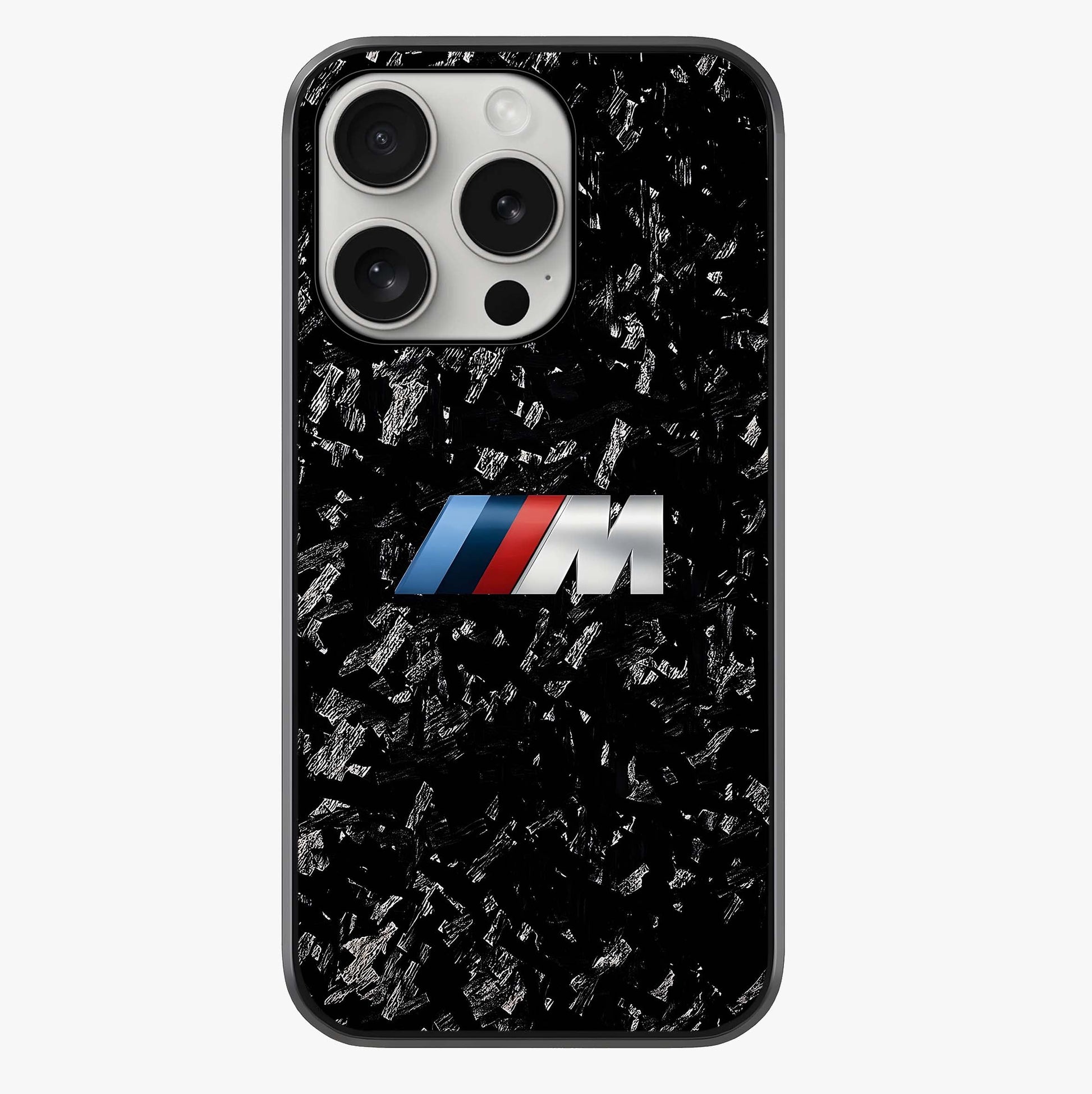 Carbon Speed Mark Glass Case showing full back design in clean flat view with glossy glass finish.