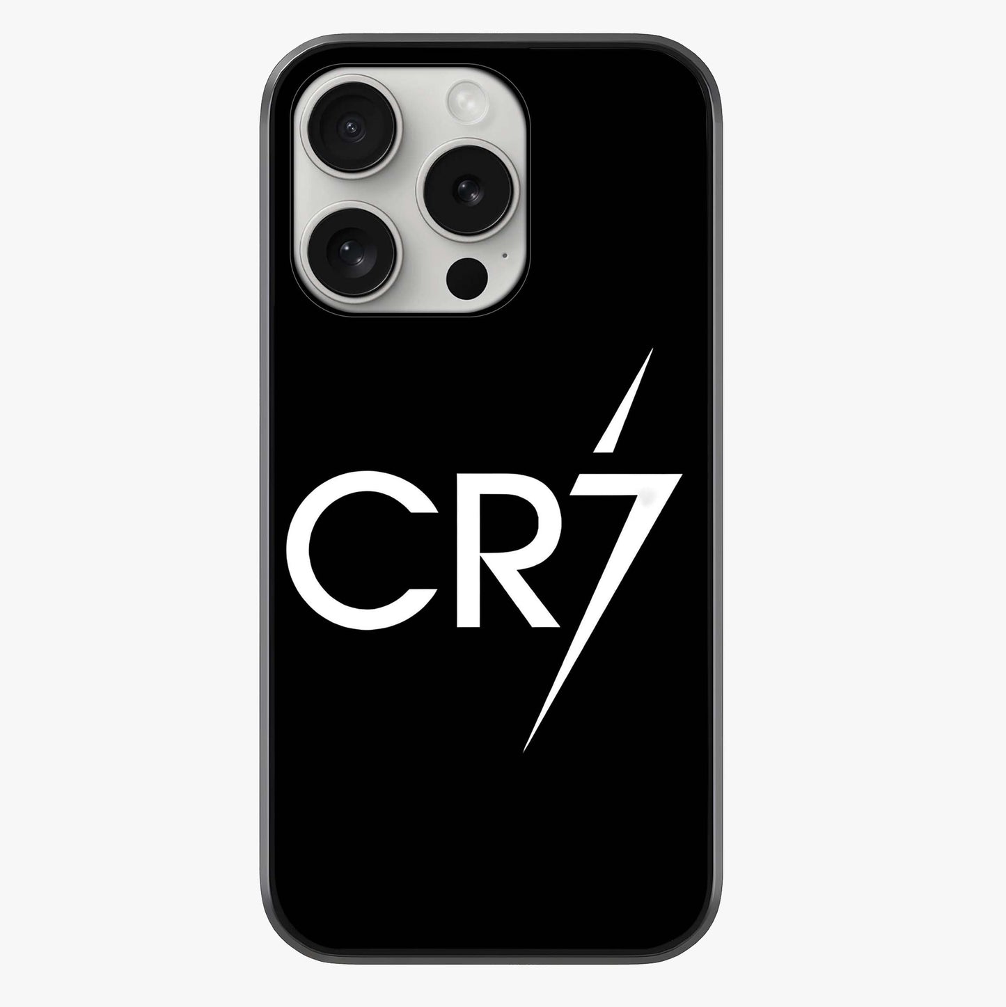 Cr7 Elite Strike Glass Case showing full back design in clean flat view with glossy glass finish.