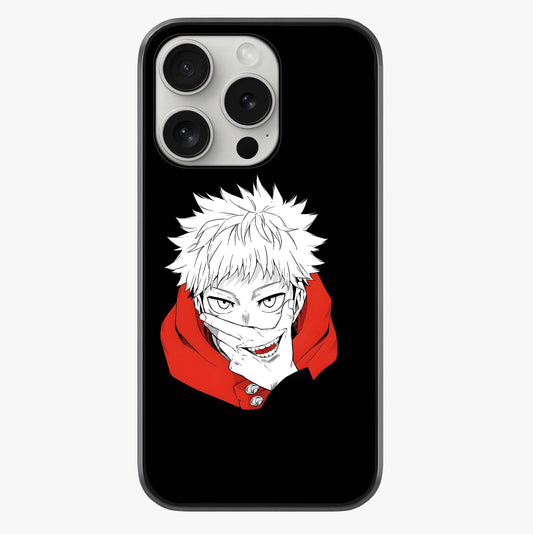 rimson Chaos Smile Glass Case showing full back design in clean flat view with glossy glass finish.