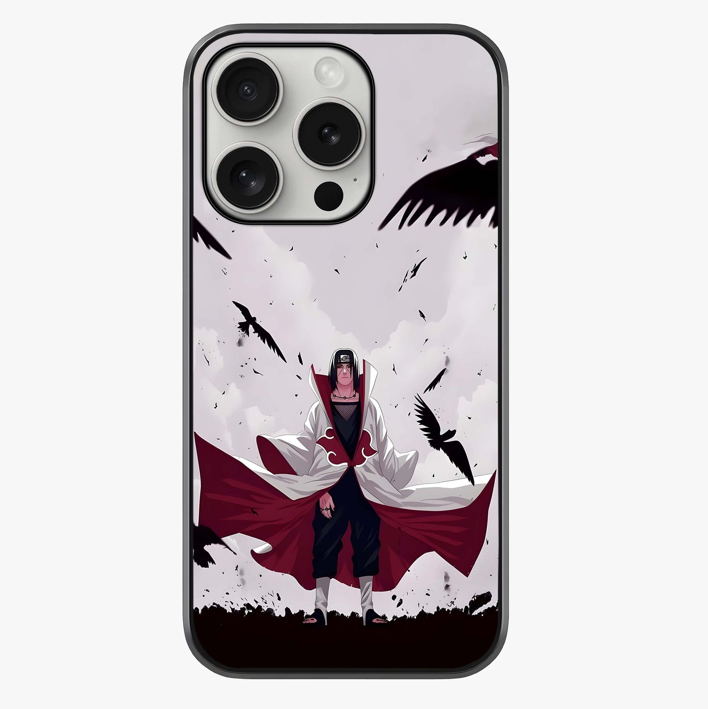 Crimson Crow Ascension Glass Case showing full back design in clean flat view with glossy glass finish.