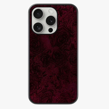 Crimson Fade Flow Glass Case showing full back design in clean flat view with glossy glass finish.