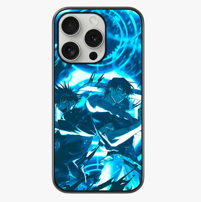 Cursed Energy Clash Glass Case showing full back design in clean flat view with glossy glass finish.