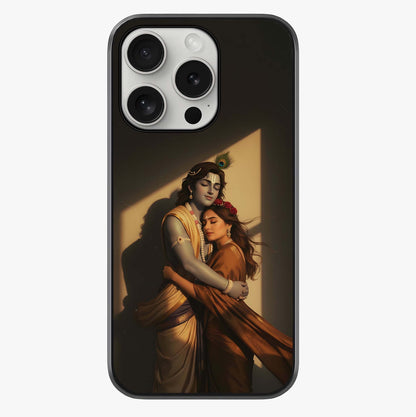 Divine Eternal Love Glass Case showing full back design in clean flat view with glossy glass finish.