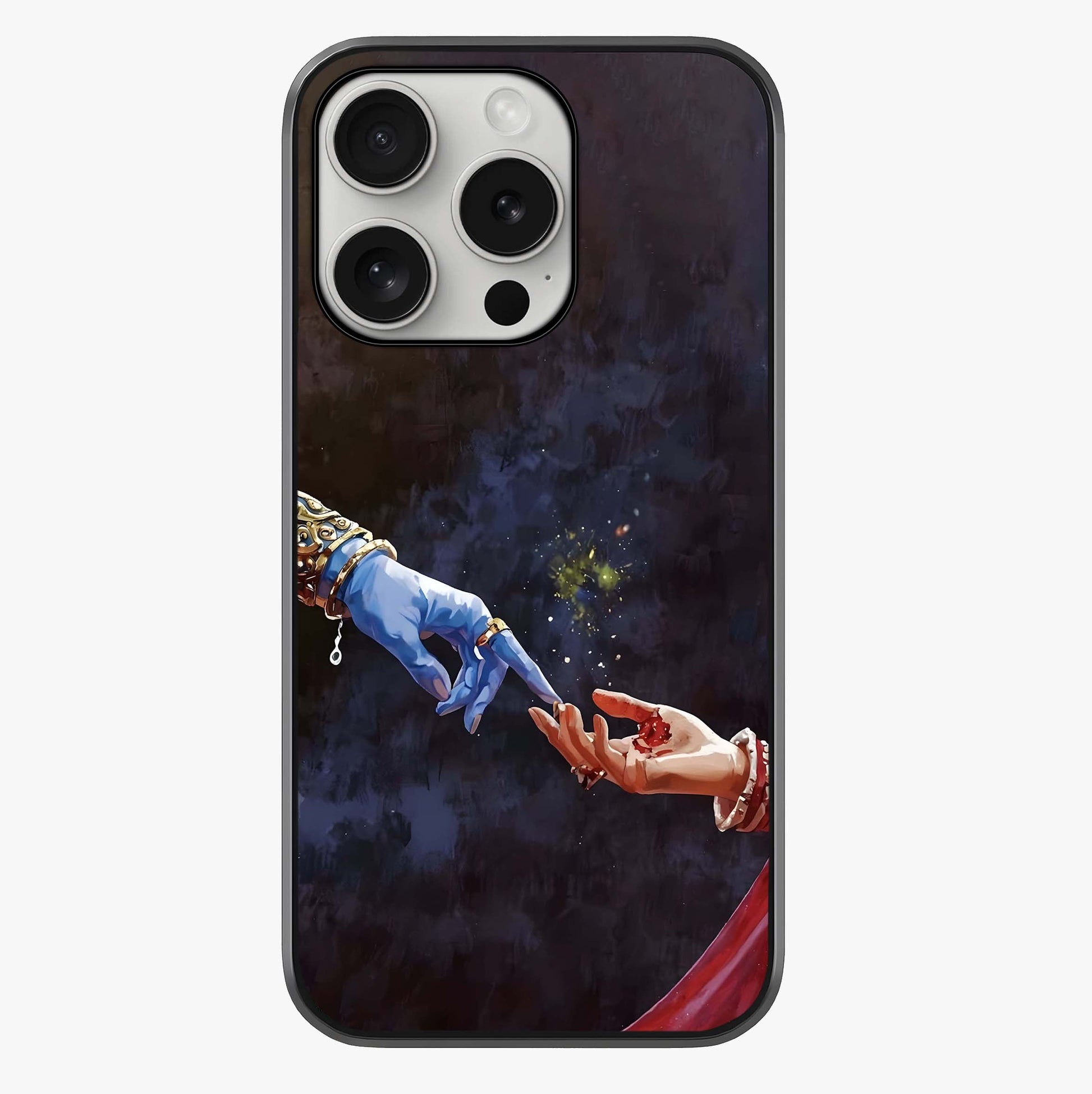 Divine Touch Eternal Glass Case showing full back design in clean flat view with glossy glass finish.