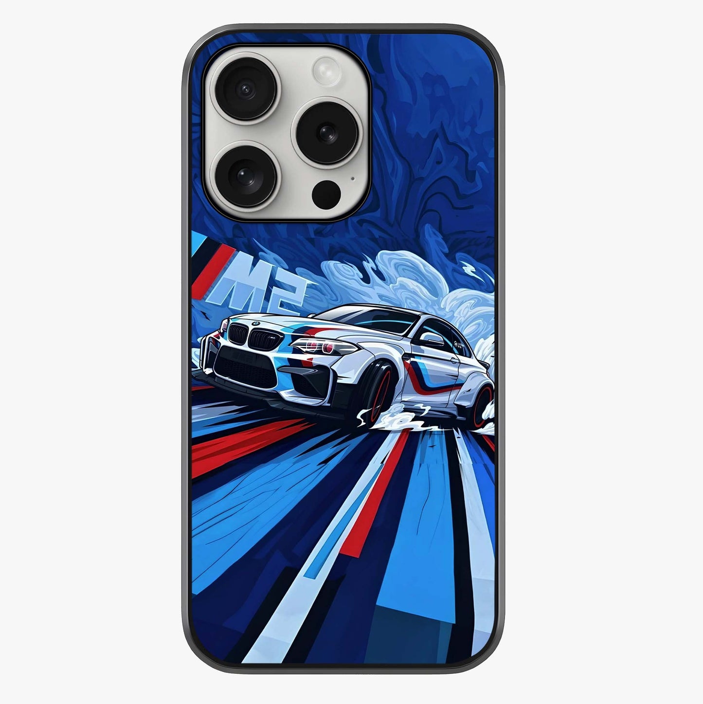 Drift Power Rush Glass Case showing full back design in clean flat view with glossy glass finish.