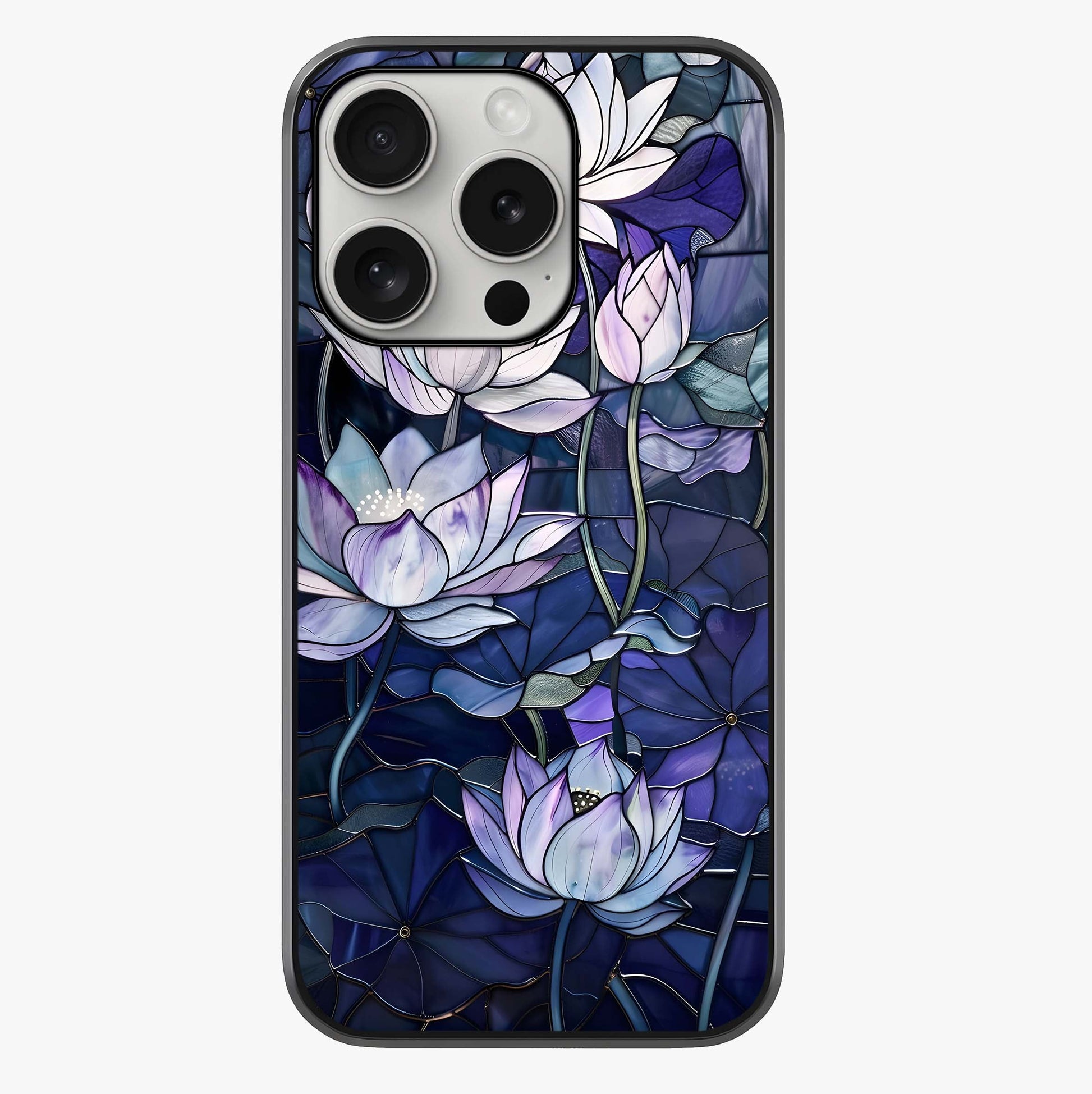 Gloss Petal Rush Glass Case showing full back design in clean flat view with glossy glass finish.