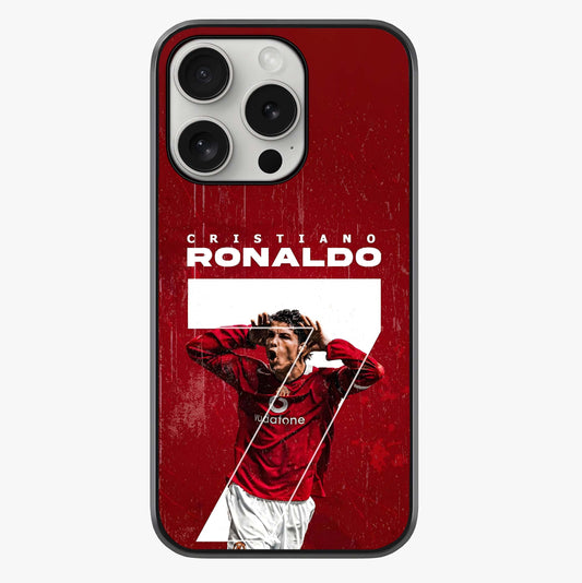 Goal Celebration Legacy Glass Case showing full back design in clean flat view with glossy glass finish.