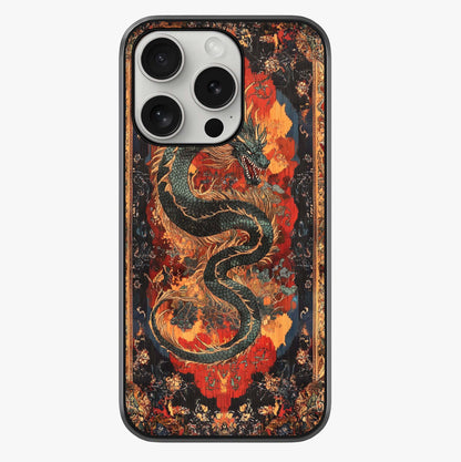 Inferno Dragon Soul Glass Case showing full back design in clean flat view with glossy glass finish.