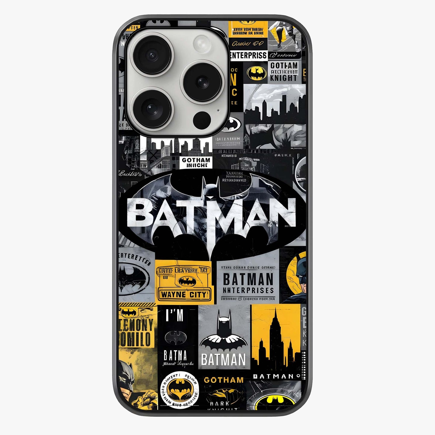 Knight Gotham Rise Glass Case showing full back design in clean flat view with glossy glass finish.