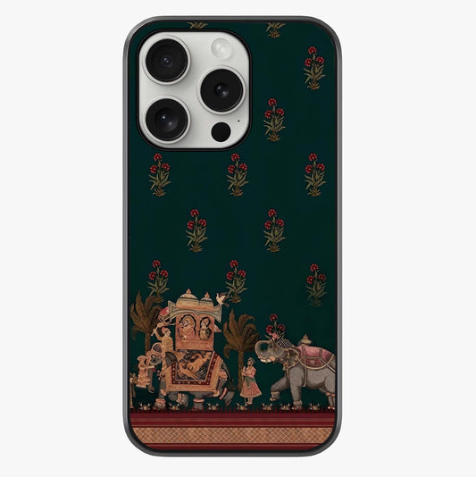 Macmerise Glass Case showing full back design in clean flat view with glossy glass finish.
