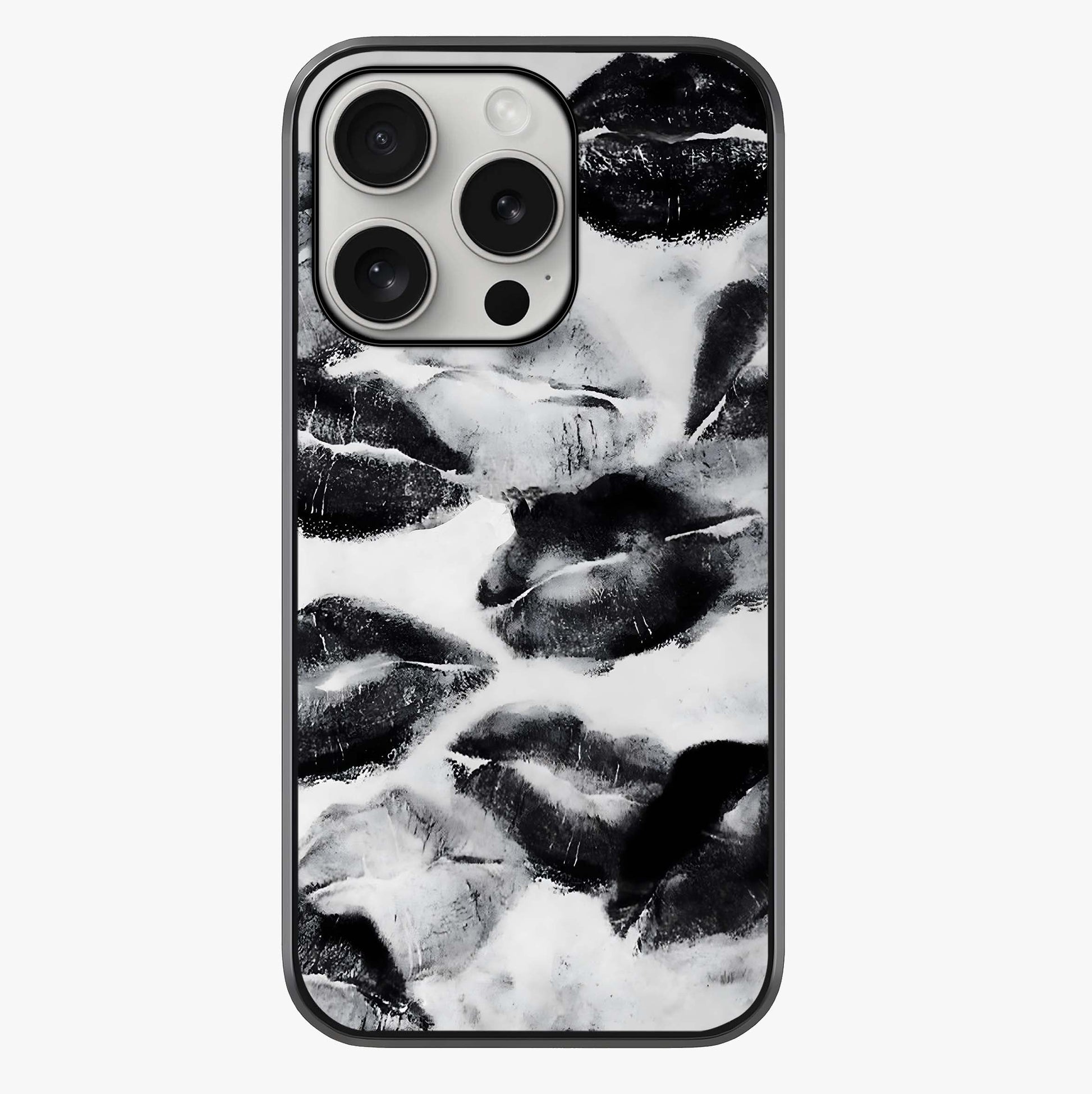 Midnight Kiss Marks Glass Case showing full back design in clean flat view with glossy glass finish.
