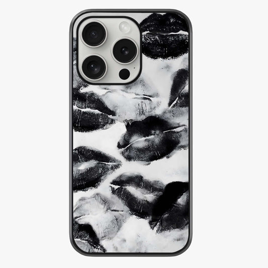 Midnight Kiss Marks Glass Case showing full back design in clean flat view with glossy glass finish.