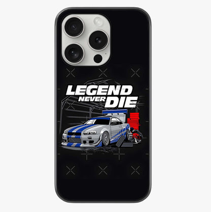 Midnight Racing Legacy Glass Case showing full back design in clean flat view with glossy glass finish.