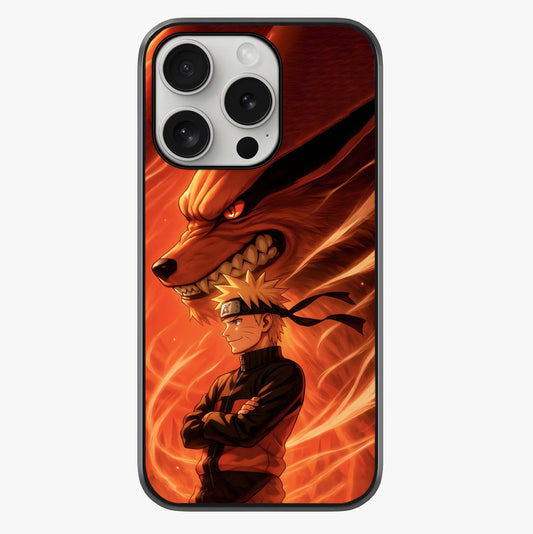Nine Tails Legacy Glass Case showing full back design in clean flat view with glossy glass finish.