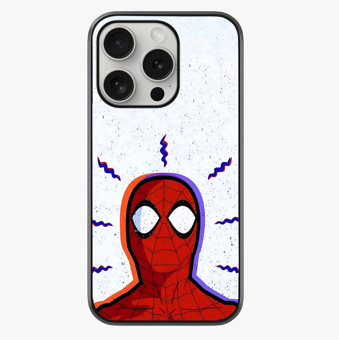 Omg Spiderman Glass Case showing full back design in clean flat view with glossy glass finish.