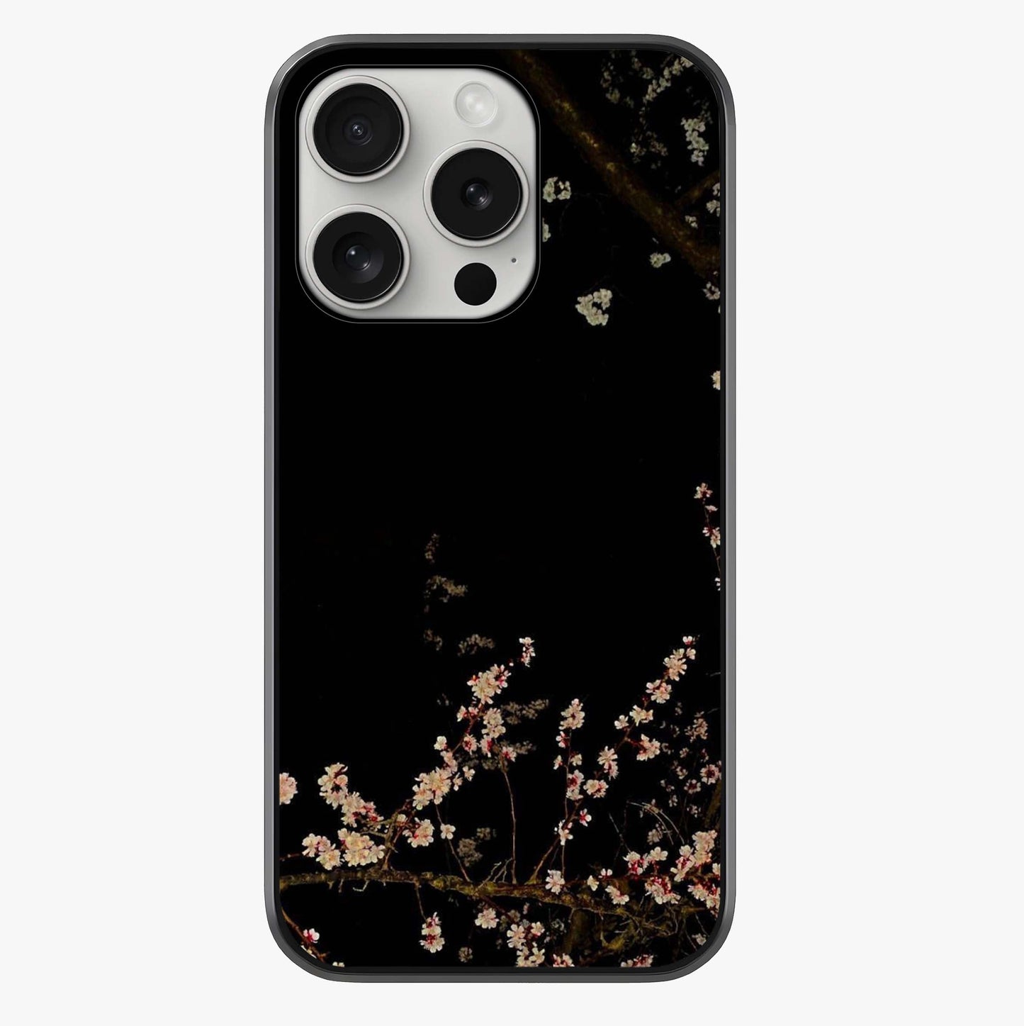 Petal Moon Light With Custom Name Glass Case showing full back design in clean flat view with glossy glass finish.